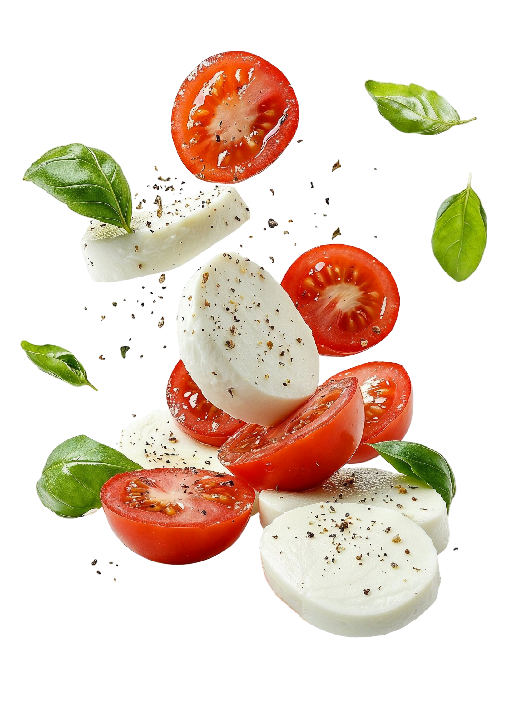 Friss mozzarella paradicsommal és bazsalikommal